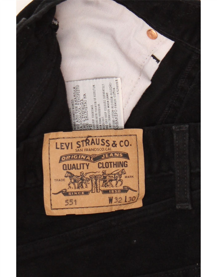Мужские прямые джинсы Levi's 551 W32 L30, черный хлопок