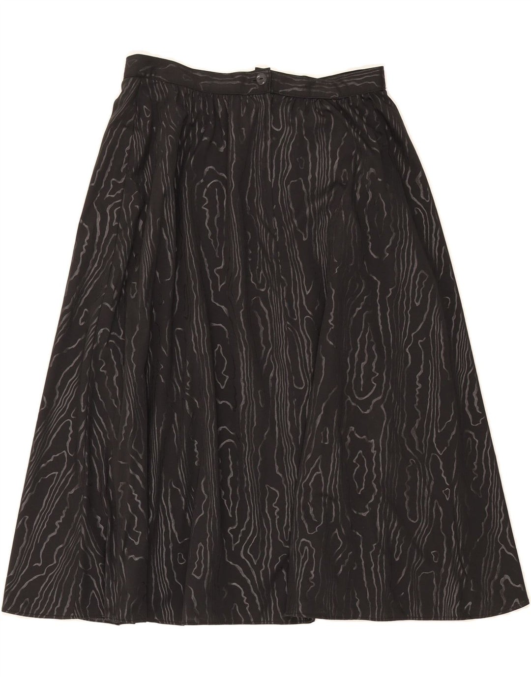 VINTAGE Womens Abstract Pattern Flared Skirt IT 44 Medium W30  Black Vintage Vintage and Second-Hand Vintage from Messina Hembry 