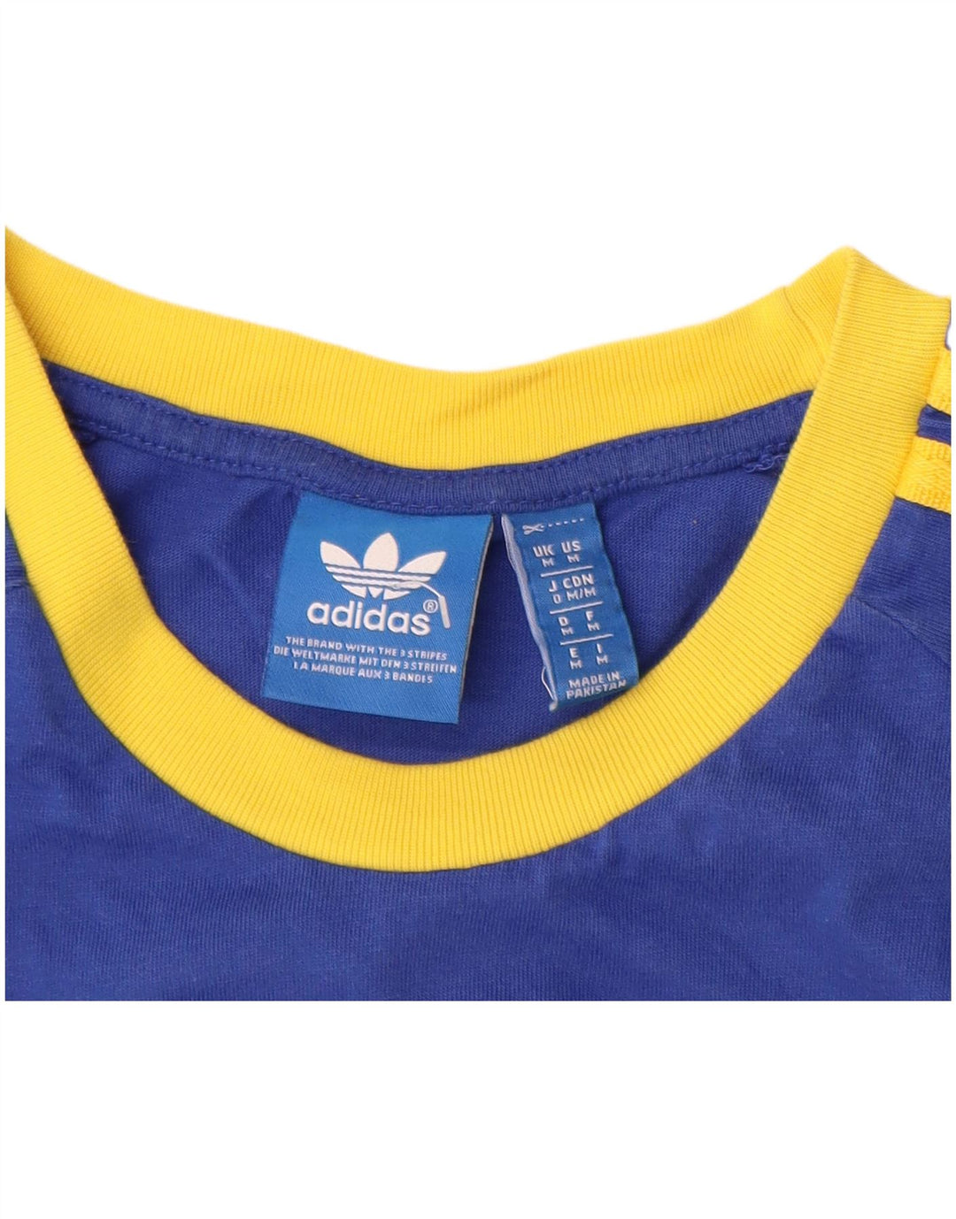 Мужская футболка ADIDAS, верх среднего размера, темно-синий, хлопок