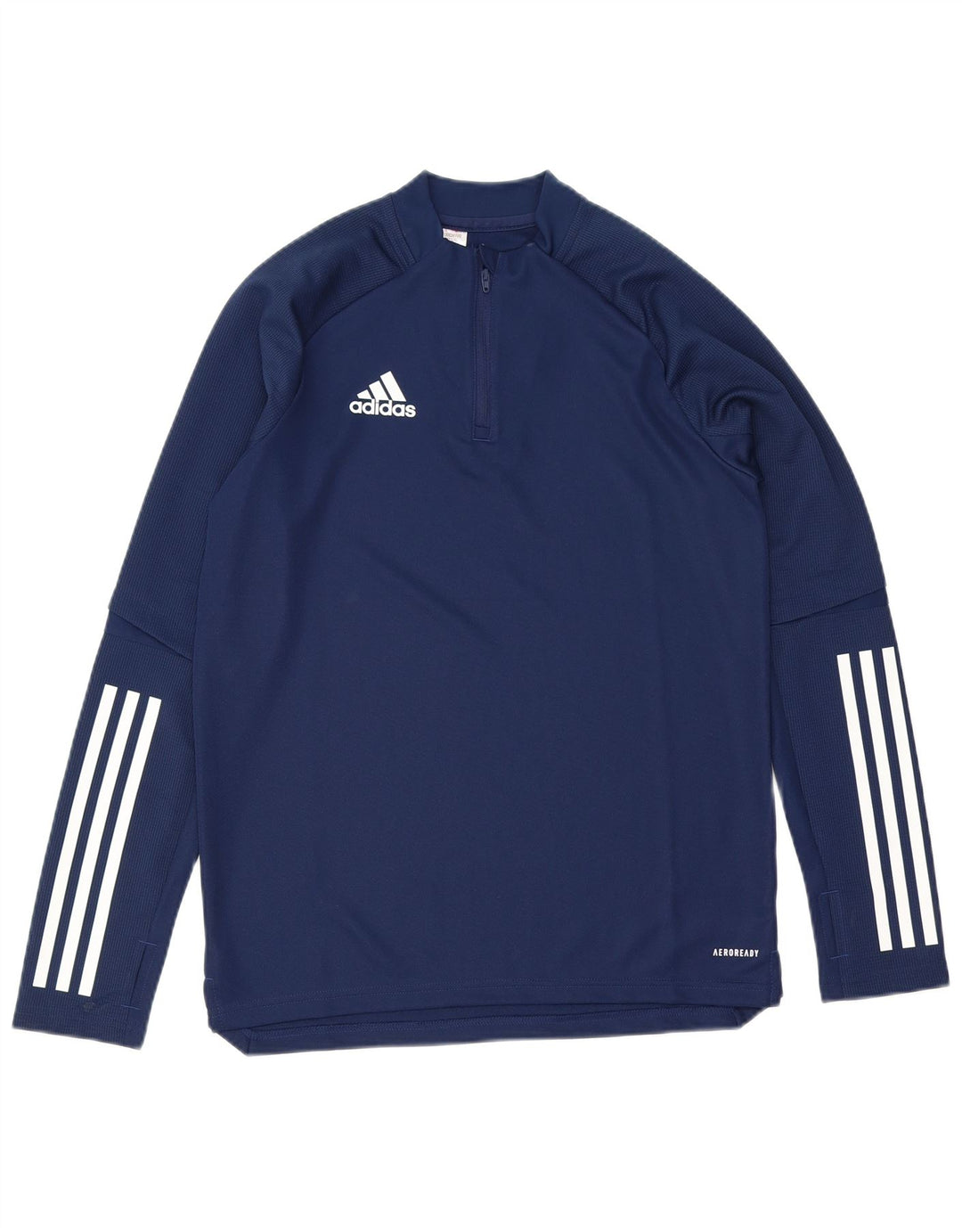ADIDAS Boys Aeroready Pullover Tracksuit Top 13-14 Years Navy Blue