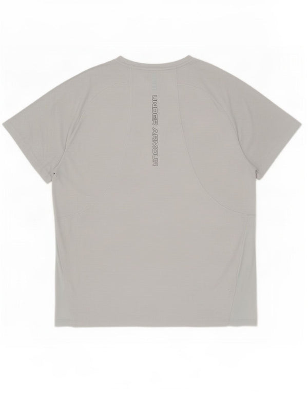 Мужская футболка с рисунком Under Armour Heat Gear, топ 2XL, серая в тонкую полоску