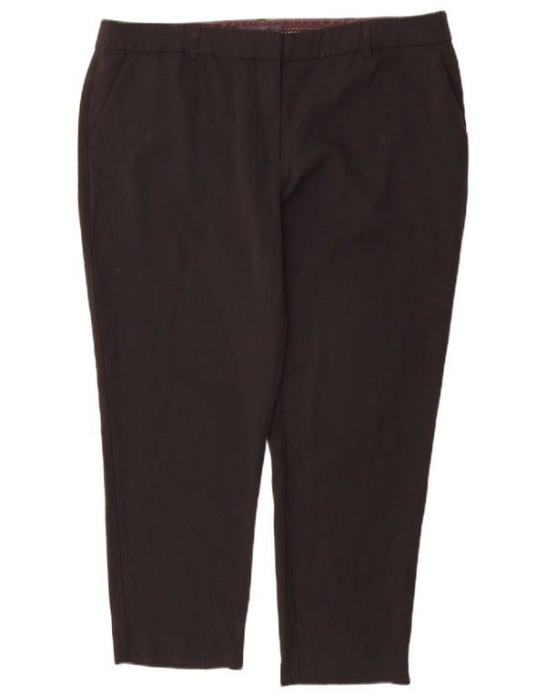 Женские узкие костюмные брюки Marks & Spencer UK 18 XL W36 L26, черный полиэстер