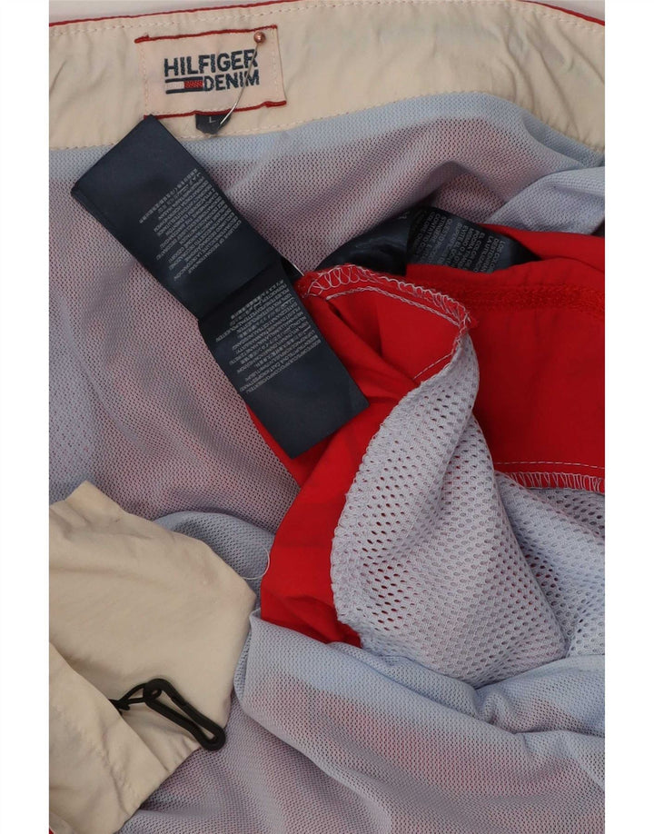 Tommy Hilfiger Мужские шорты для плавания с рисунком, большие красные, полиэстер