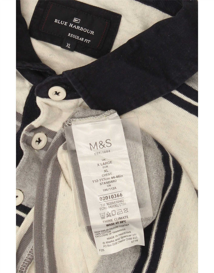 Мужская рубашка-поло для регби с длинным рукавом Marks & Spencer XL разноцветная