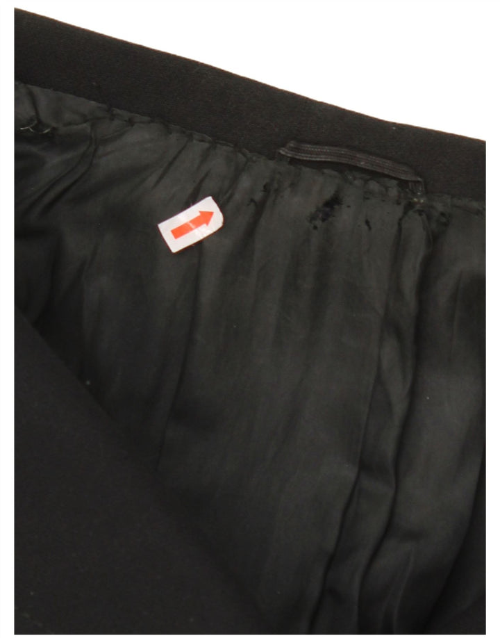 ВИНТАЖНОЕ Женское Пальто UK 14 Среднее Черное