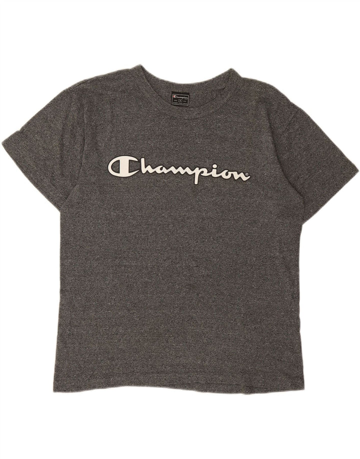 CHAMPION Mens Graphic T-Shirt Top Medium Grey Vintage Champion and Second-Hand Champion from Messina Hembry 