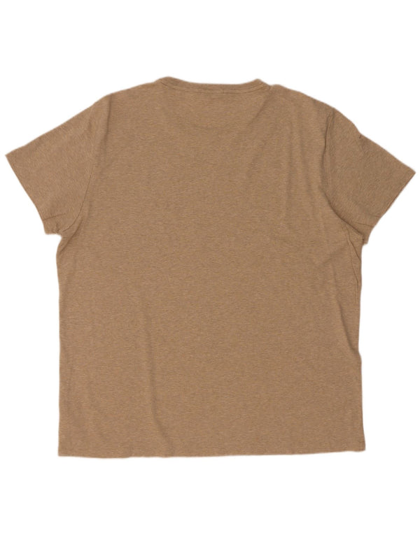 Мужская футболка узкого кроя Polo Ralph Lauren, 2XL, бежевый, хлопок с крапинками