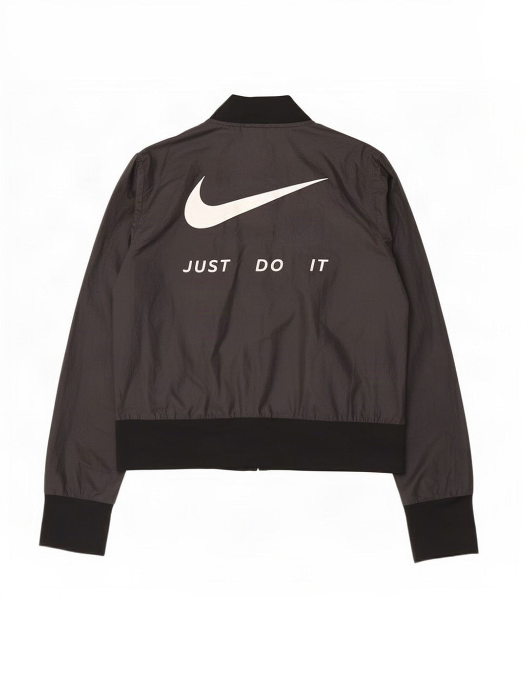 Женская спортивная куртка с графическим рисунком Nike UK 14, средний черный полиэстер