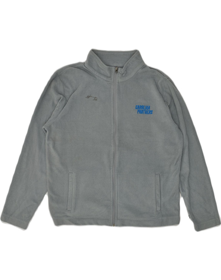 NFL Mens Fleece Jacket UK 40 Large Grey Polyester | Vintage NFL | Thrift | Second-Hand NFL | Used Clothing | Messina Hembry 