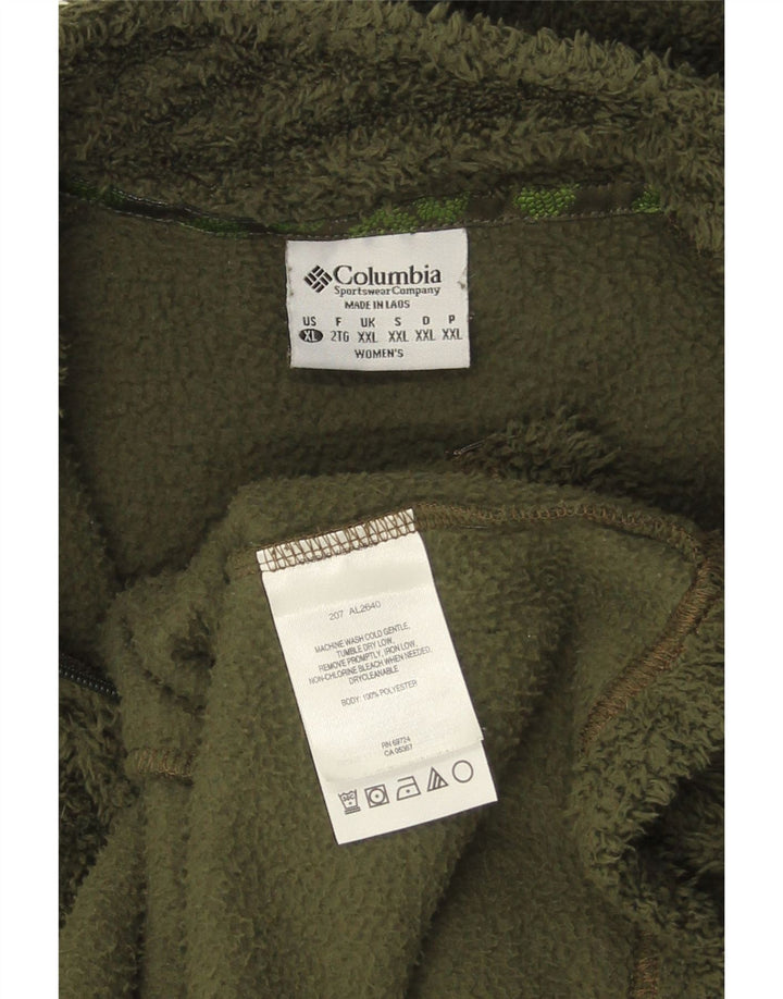 Женская флисовая куртка COLUMBIA UK 20 2XL, полиэстер цвета хаки