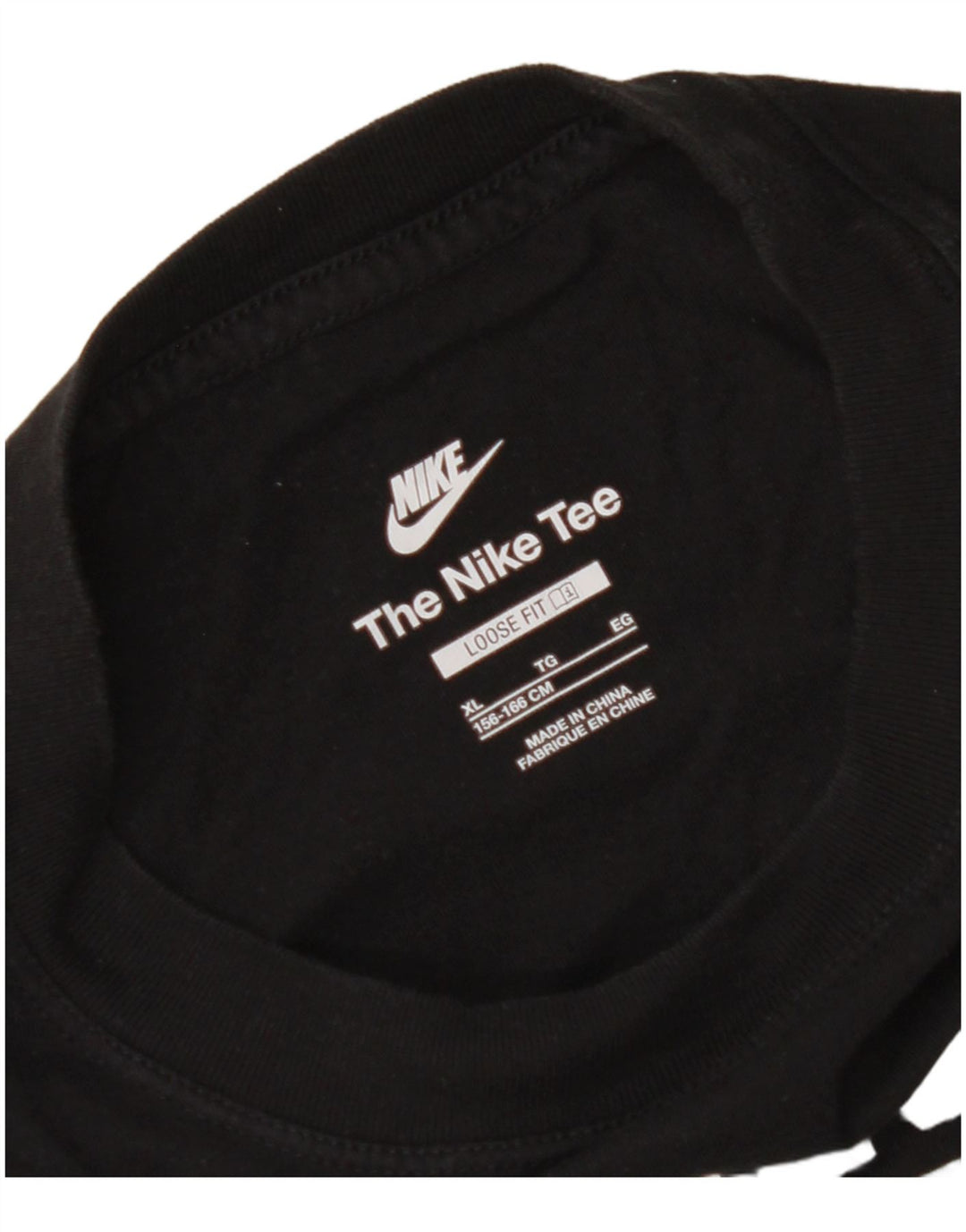 Укороченная футболка свободного кроя с рисунком NIKE для девочек, топ 13–14 лет, размер XL, черный