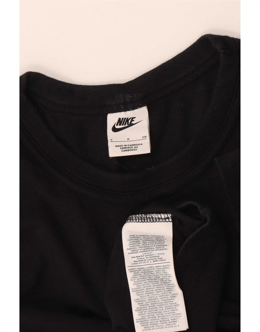 Мужская футболка Nike, маленький черный хлопок