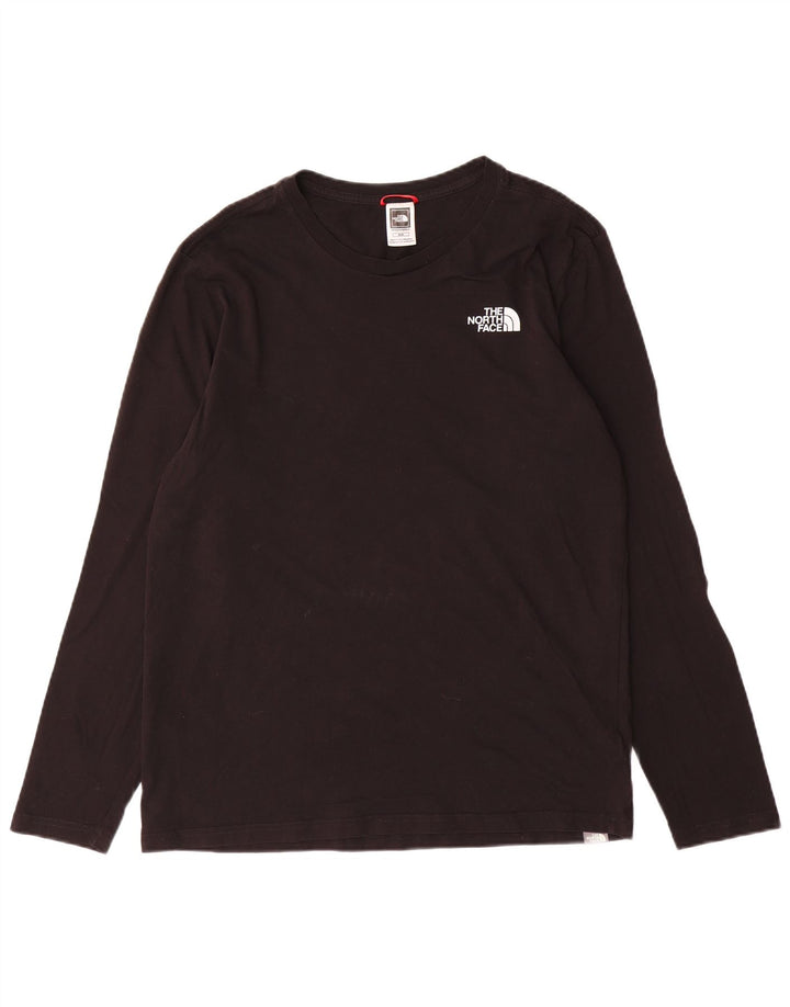 Мужской топ The North Face из хлопка с длинным рукавом среднего размера, черный