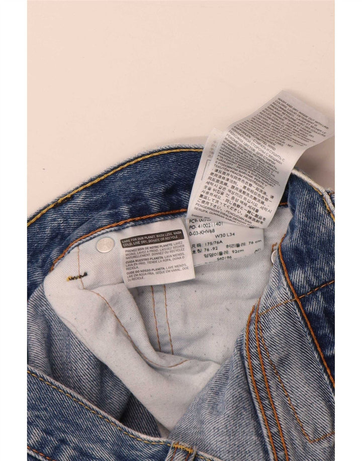 Мужские прямые джинсы Levi's 505 W30 L34 синие, хлопок