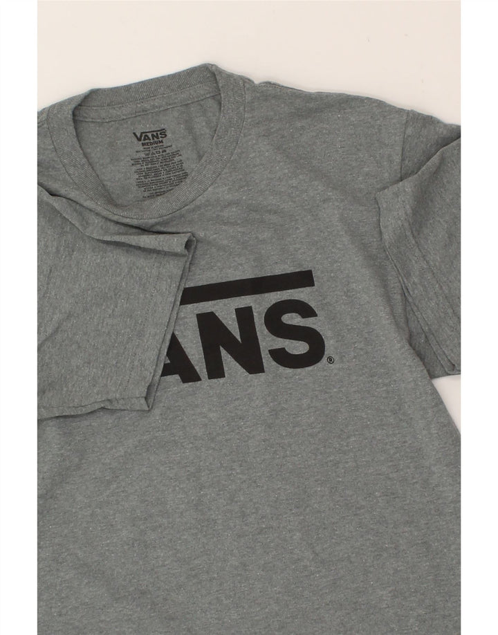 VANS Womens Graphic T-Shirt Top UK 12 Medium Grey Cotton Vintage Vans and Second-Hand Vans from Messina Hembry 