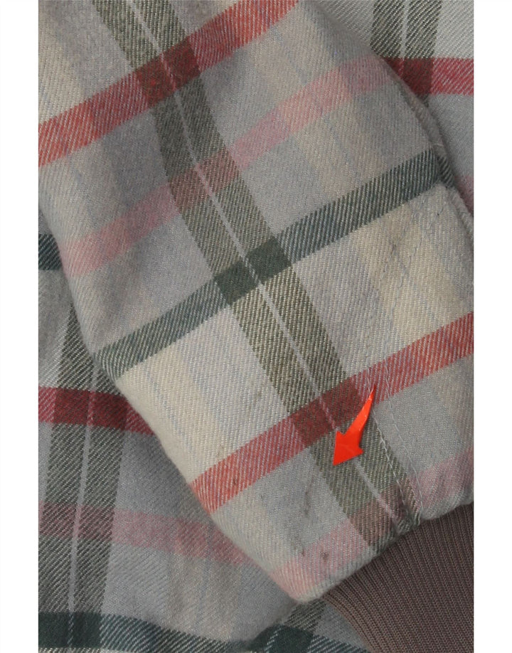 Мужская куртка-бомбер Iguana UK 34 XS серая шерстяная в клетку