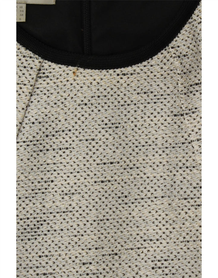 Женское платье-футляр HOBBS UK 10, маленькое черное хлопковое платье с цветными блоками