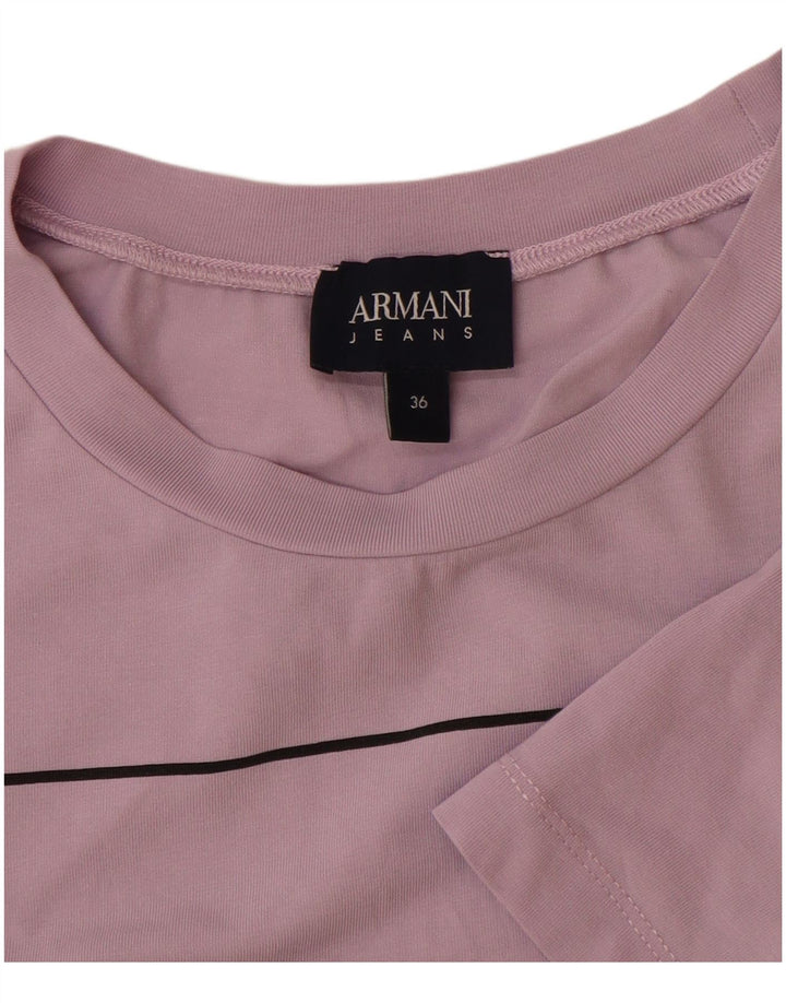 ARMANI JEANS Женская футболка с рисунком Top EU 36 Small Purple