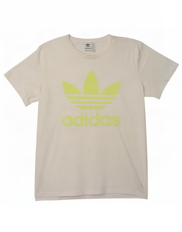 Женская футболка оверсайз с рисунком Adidas Top UK 8, маленькая белая