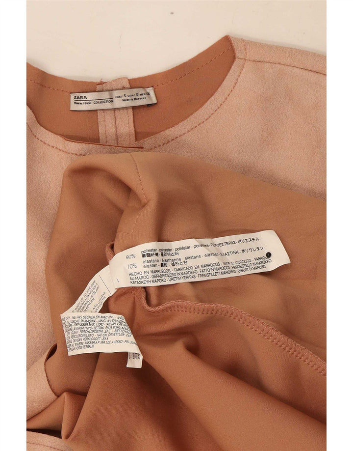 Женское пальто Zara UK 10, маленькое розовое полиэстер