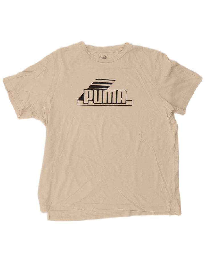 Мужская футболка с рисунком Puma Top XL Бежевая