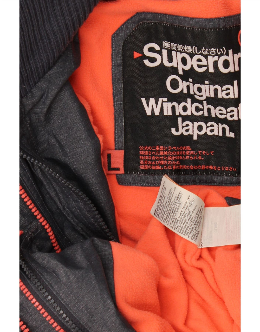 Женская ветровка с капюшоном Superdry UK 16, большая серая