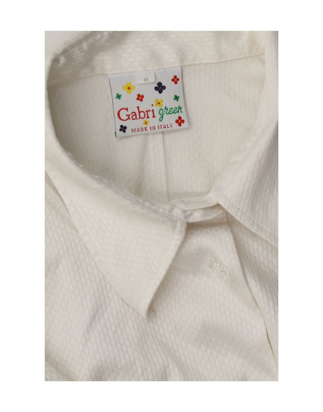 VINTAGE Womens Shirt Blouse UK 12 Medium White Vintage Vintage and Second-Hand Vintage from Messina Hembry 