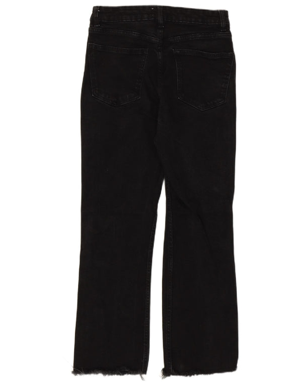 Женские прямые джинсы Zara EU 38, маленькие W28 L25, черный хлопок