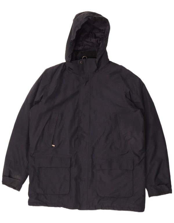 Мужская ветровка с капюшоном Barbour UK 44 2XL Темно-синий полиэстер