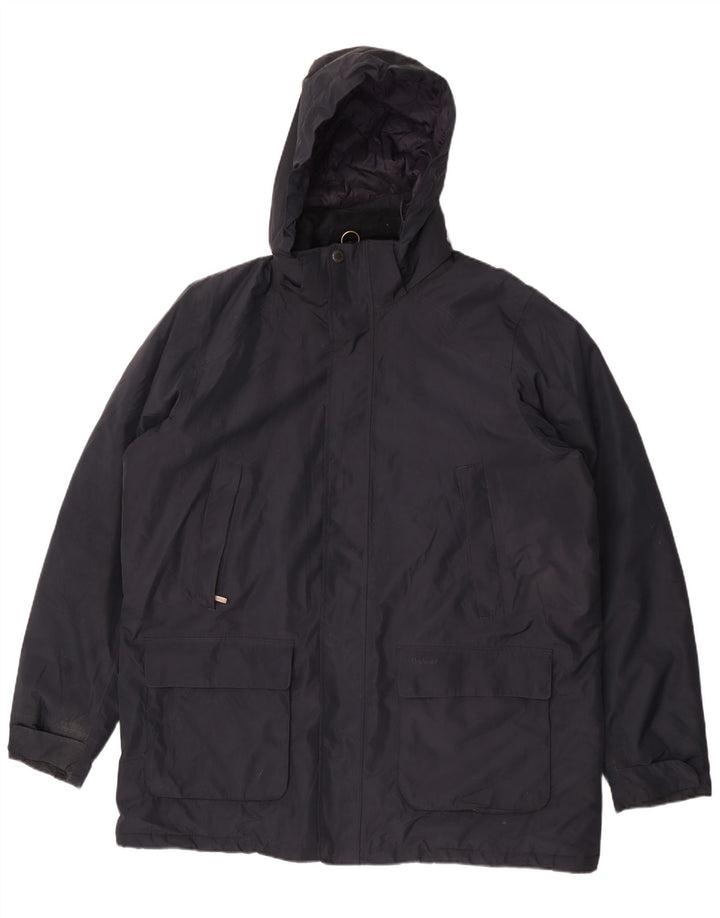 Мужская ветровка с капюшоном Barbour UK 44 2XL Темно-синий полиэстер