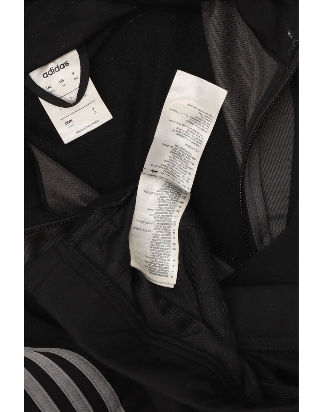 Мужская спортивная куртка Adidas UK 40/42, средний черный, цветной блок