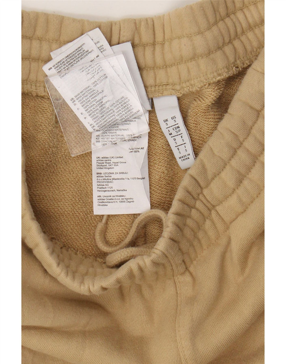 Женские спортивные брюки Adidas с графическим принтом, брюки для бега, маленькие бежевые, хлопок