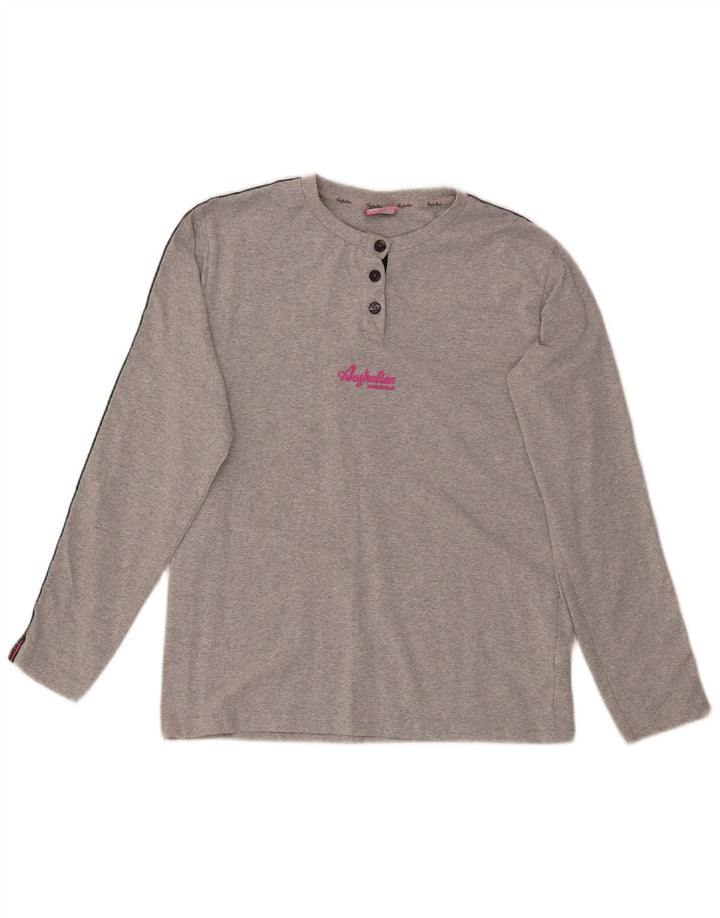 Женский топ с длинным рукавом AUSTRALIAN L'ALPINA, Великобритания, 10, маленький серый цвет