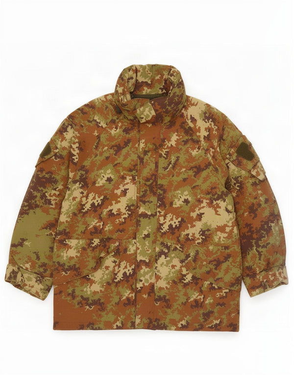 Винтажная мужская стеганая куртка с капюшоном UK 42 XL, камуфляж цвета хаки
