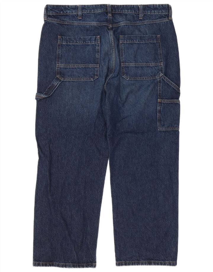 Мужские свободные джинсы-карго Marks & Spencer W38 L29 темно-синие, хлопок