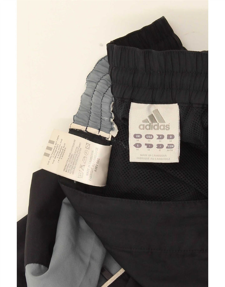 Мужские спортивные шорты Adidas Regular с графикой, средний черный, полиэстер с цветными блоками