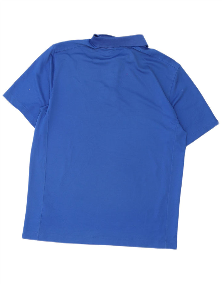 Мужская рубашка-поло Nike Dri Fit, большая синяя полиэстер