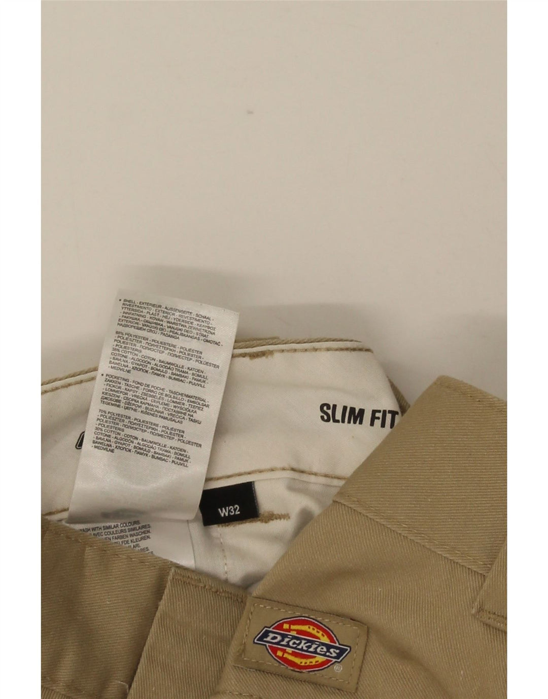 Мужские шорты чинос DICKIES Slim Fit W32, средний бежевый, полиэстер