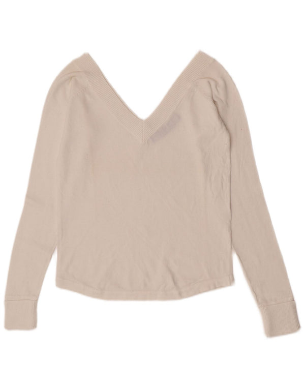 Женская блузка Zara Top UK 14, большой белый хлопок