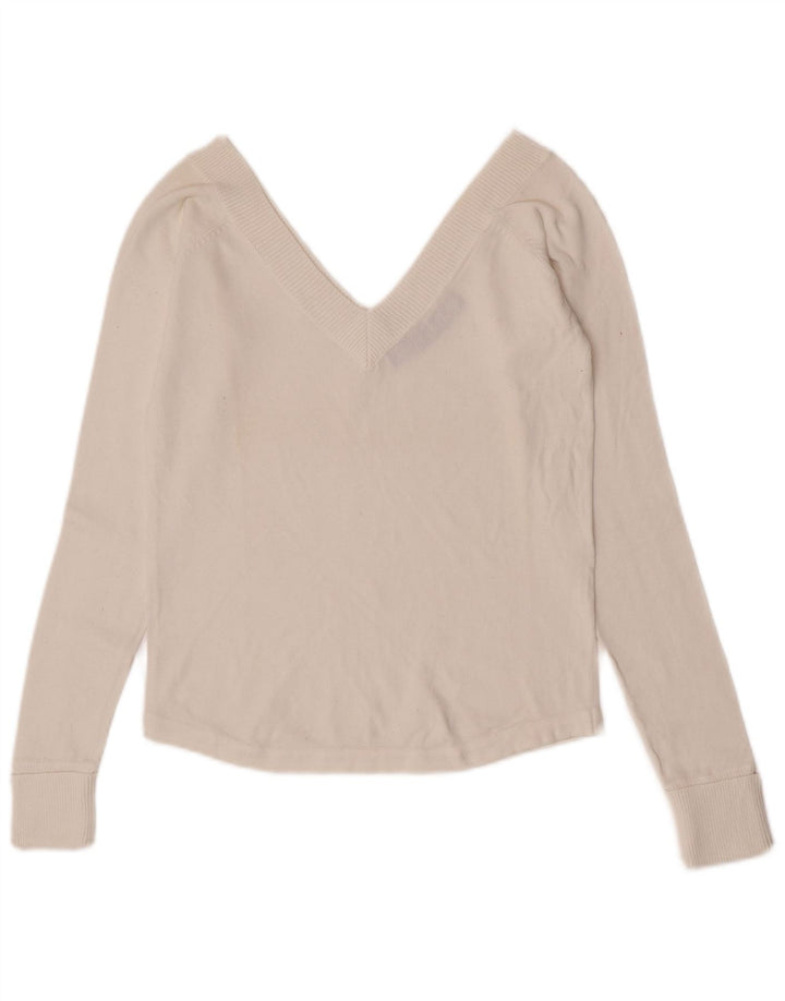 Женская блузка Zara Top UK 14, большой белый хлопок