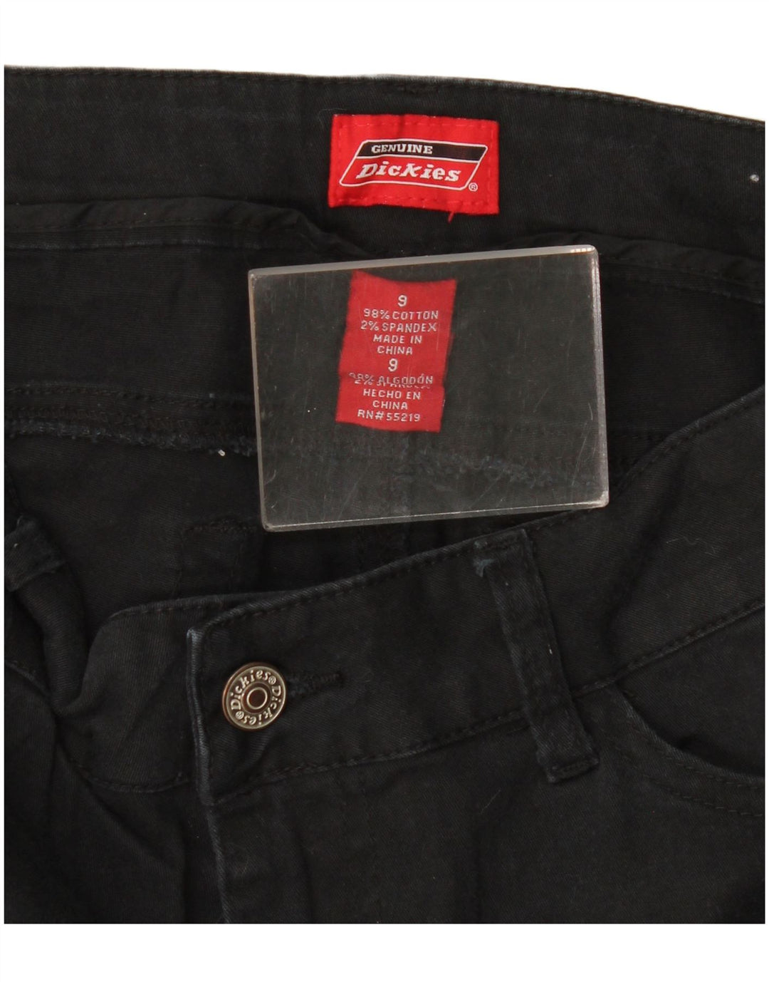 Женские узкие джинсы Dickies США 9, средние W30 L30, черные хлопковые