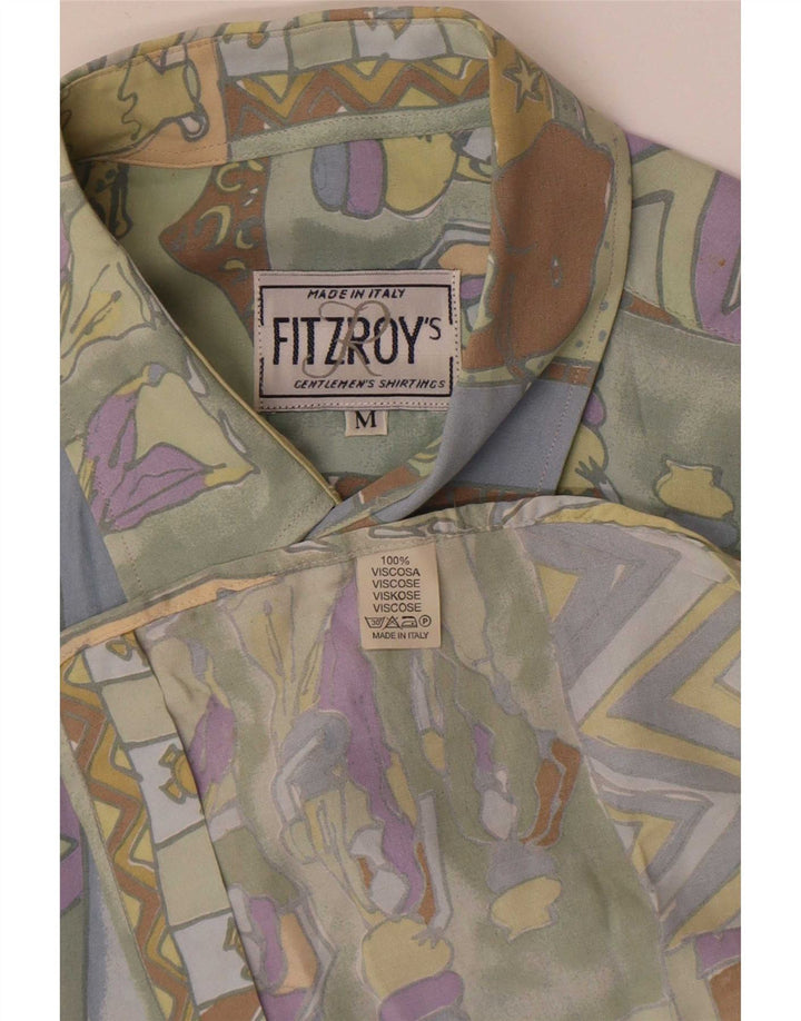 Мужская рубашка с коротким рукавом Fitzroy с абстрактным узором, средняя разноцветная