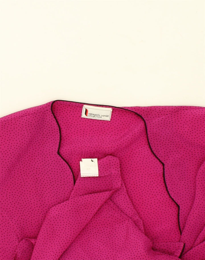 HERMANN LANGE Womens 3/4 Sleeve Double Breasted Blazer Jacket EU 42 Large Pink | Vintage Hermann Lange | Thrift | Second-Hand Hermann Lange | Used Clothing | Messina Hembry 