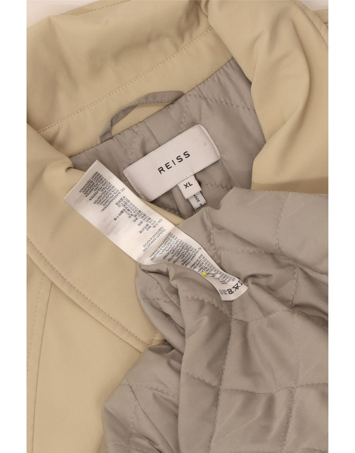 Мужское пальто Reiss UK 42 XL бежевый полиамид