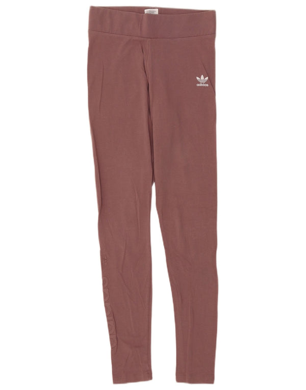 Женские леггинсы Adidas UK 10, маленькие, коричневые, хлопковые