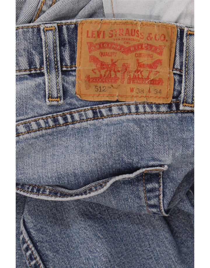 Мужские зауженные джинсы Levi's 512 W38 L34 синие