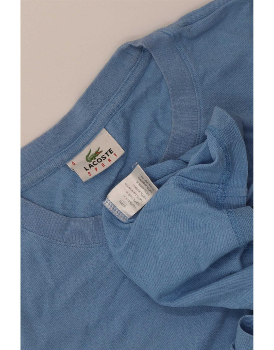 Мужская футболка Lacoste, размер 4, средний синий хлопок