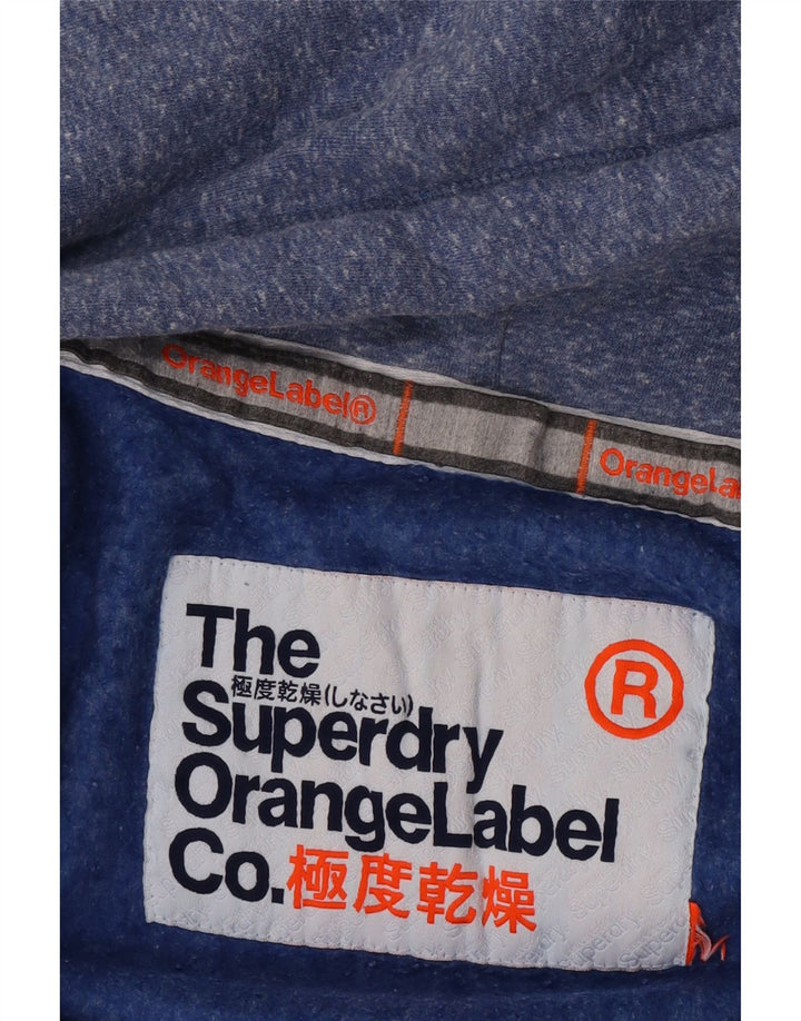 Женский свитер с капюшоном на молнии Superdry UK 14, средний синий в крапинку