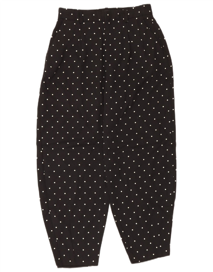 Женские брюки-шаровары Zara, маленькие W26 L26, черные в горошек