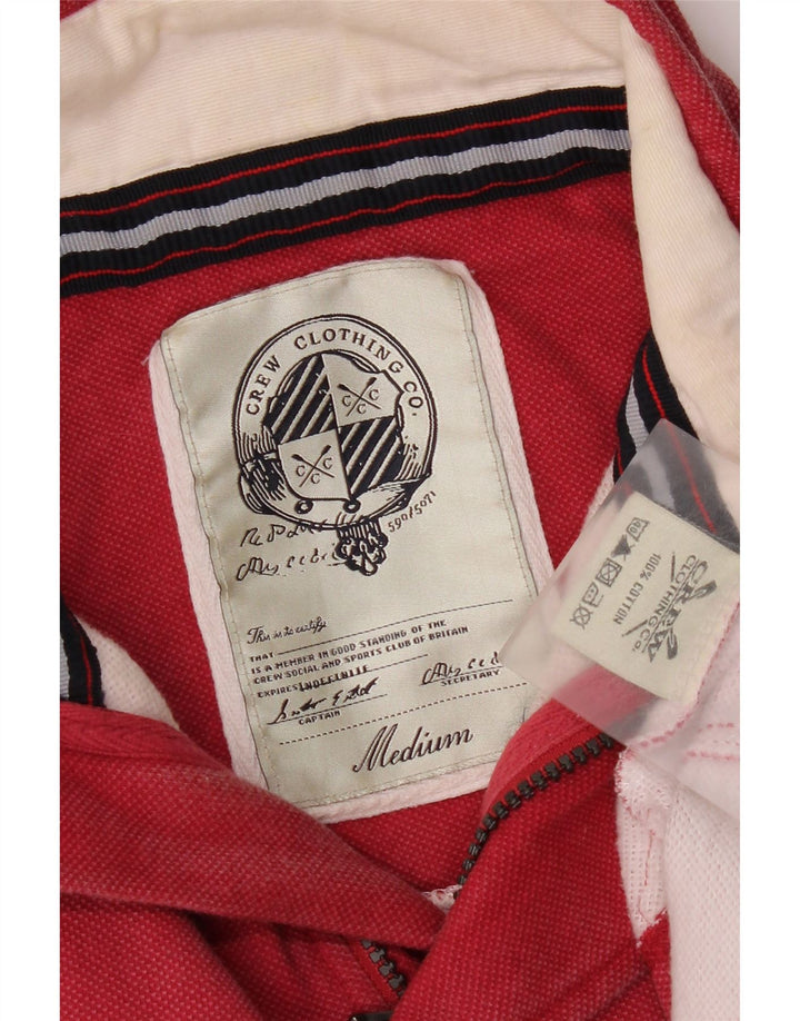 Одежда для экипажа Мужская рубашка-поло для регби на молнии среднего красного цвета из хлопка